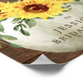 Fall Pumpkin Sonnenblumen Dusche Willkommenszeiche Poster (Ecke)