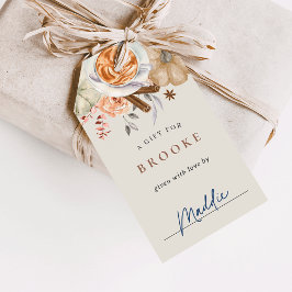 Fall Pumpkin Spice Baby Dusche Display Geschenkanhänger