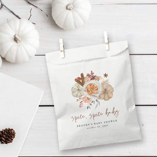 Fall Pumpkin Spice Baby Shower Geschenktütchen
