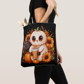 Fall Pumpkin Spooky Ghost schwarzer Klassiker Tasche (Von Nahem)
