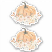 Fall Pumpkin Sticker | Boho Pumpkin Baby Dusche (Vorderseite)