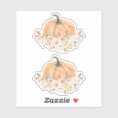 Fall Pumpkin Sticker | Boho Pumpkin Baby Dusche (Blatt)