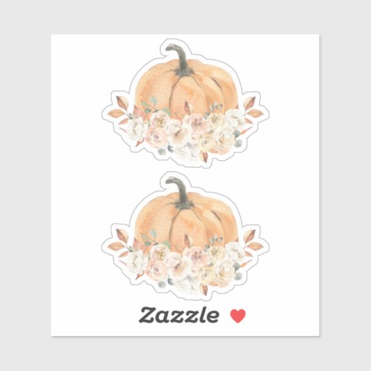 Fall Pumpkin Sticker | Boho Pumpkin Baby Dusche (Blatt)