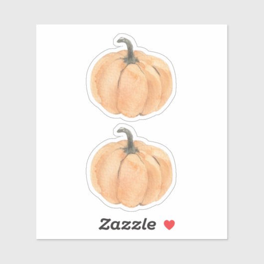 Fall Pumpkin Sticker | Little Pumpkin Baby Shower (Blatt)