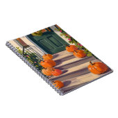Fall Pumpkin Stoop | Autumn Thanksgiving Painted Notizblock (Rechte Seite)