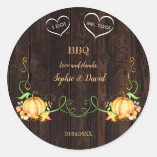 Fall Pumpkin String Lights Old Stall I DO GRILLEN Runder Aufkleber