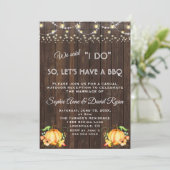 Fall Pumpkin String Lights Wood ich mache GRILLEN Einladung (Stehend Vorderseite)