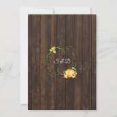 Fall Pumpkin String Lights Wood ich mache GRILLEN Einladung (Rückseite)