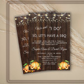 Fall Pumpkin String Lights Wood ich mache GRILLEN Einladung