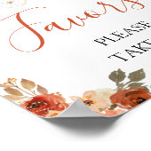 Fall Pumpkin Stroller Floral Baby Shower Favors Poster (Ecke)