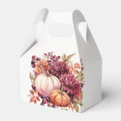 Fall Pumpkin Sunflower Baby Dusche Danke Geschenkschachtel (Rückseite)