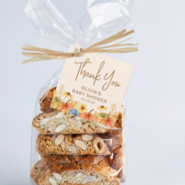 Fall Pumpkin Sunflower Baby Dusche Geschenkanhänger