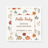 Fall Pumpkin Sunflower Serviette (Vorderseite)