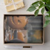 Fall Pumpkin Sweet Black Kitten Entcoupage Seidenpapier (Geschenk)