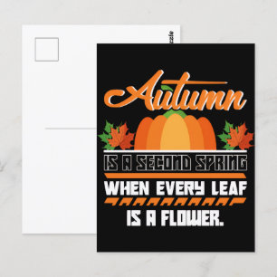 Fall Pumpkin T - Shirt, Herbst Herbst Shirt, 2025 Postkarte