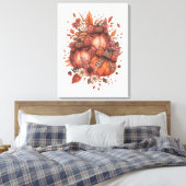 Fall Pumpkin T - Shirt Leinwanddruck (Insitu (Schlafzimmer))