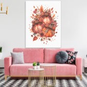 Fall Pumpkin T - Shirt Leinwanddruck (Insitu (Wohnzimmer))
