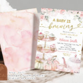 Fall Pumpkin Tee Party Baby Brauen Baby Dusche Einladung