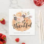 Fall Pumpkin Thankful Friendsgiving Erntedank Serviette (Beispiel)