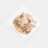 Fall Pumpkin Thankful Friendsgiving Erntedank Serviette (Ecke)