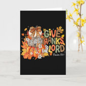 Fall Pumpkin Thanksgiving Christian Give Thanks To Karte (Gelbe Blume)