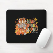 Fall Pumpkin Thanksgiving Christian Give Thanks To Mousepad (Mit Mouse)