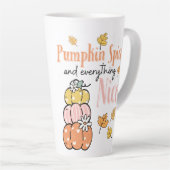 Fall/Pumpkin Thema Latte Tasse (Rechte Ecke)