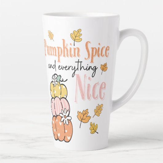 Fall/Pumpkin Thema Latte Tasse (Rechts)