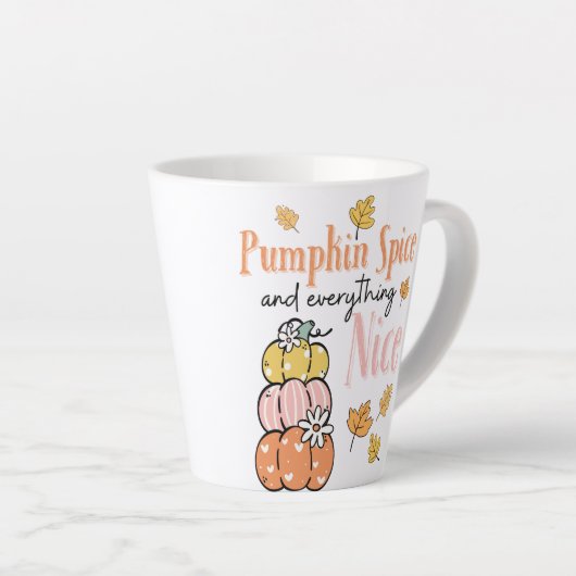 Fall/Pumpkin Thema Latte Tasse (Rechte Ecke)
