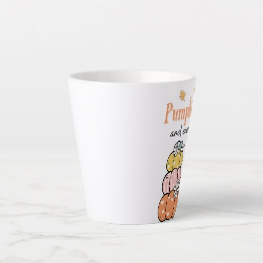 Fall/Pumpkin Thema Latte Tasse (Vorderseite)
