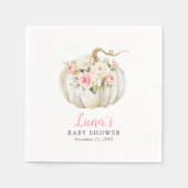 Fall Pumpkin Theme Girl Baby Dusche Serviette (Vorderseite)