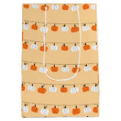 Fall Pumpkin Tissue Paper – Autumn Gift Wrap  Mittlere Geschenktüte (Rückseite)