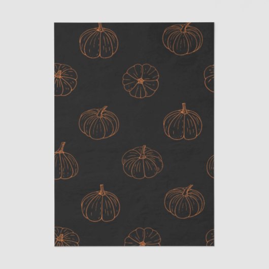 Fall Pumpkin Tissue Paper – Autumn Gift Wrap Seidenpapier (Vorderseite)