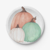 Fall Pumpkin Trio Pappteller (Vorderseite)