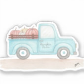 Fall Pumpkin Truck Aufkleber (Vorderseite)