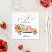 Fall Pumpkin Truck Baby Dusche Napkin Cocktail Serviette (Beispiel)