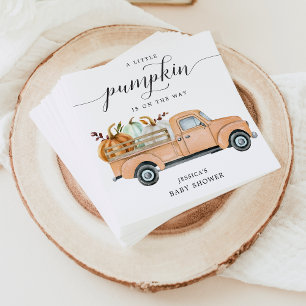 Fall Pumpkin Truck Baby Dusche Napkin Cocktail Serviette