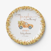Fall Pumpkin Truck Baby Dusche Pappteller (Vorderseite)