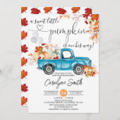 Fall Pumpkin Truck Kinderdusche Einladung (Vorne/Hinten)