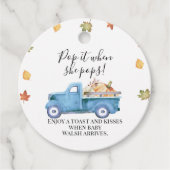 Fall Pumpkin Truck Kinderdusche Pop Es Gefallen Ta Geschenkanhänger (Vorderseite)