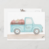 Fall Pumpkin Truck Postkarte (Vorne/Hinten)