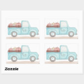 Fall Pumpkin Truck Rechteckiger Aufkleber (Blatt)