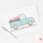 Fall Pumpkin Truck Rechteckiger Aufkleber (Umschlag)