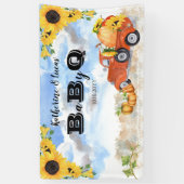 Fall Pumpkin Truck | Sonnenblumen Baby GRILLEN Dus Banner (Vertikal)