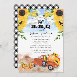 Fall Pumpkin Truck | Sonnenblumen Baby GRILLEN Dus Einladung
