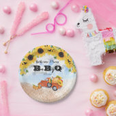 Fall Pumpkin Truck | Sonnenblumen Baby GRILLEN Dus Pappteller (Party)