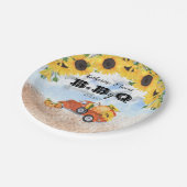 Fall Pumpkin Truck | Sonnenblumen Baby GRILLEN Dus Pappteller (Schrägansicht)