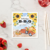 Fall Pumpkin Truck | Sonnenblumen Baby GRILLEN Dus Serviette (Beispiel)