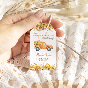 Fall Pumpkin Truck   Sonnenblumen Babydusche Geschenkanhänger