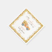 Fall Pumpkin Truck | Sonnenblumen Babydusche Serviette (Ecke)